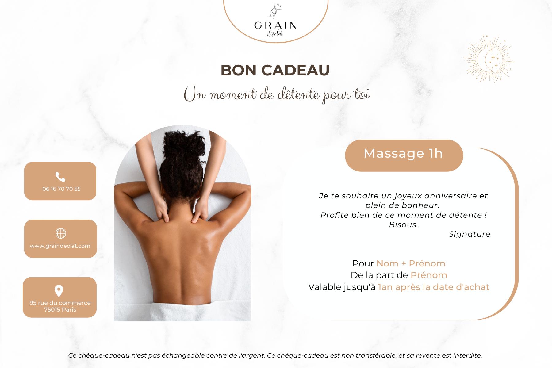 000111 BON CADEAU GRAIN D'ECLAT